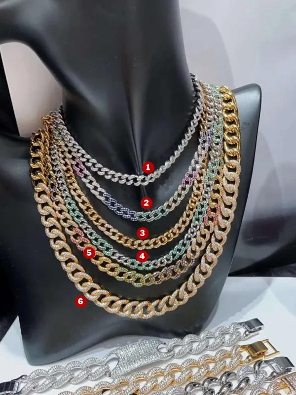 سلسال مرصع بالزيركون عالي الجودة