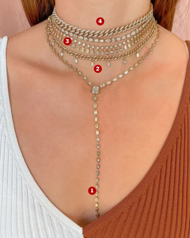 سلسال طويل ستايل الماس