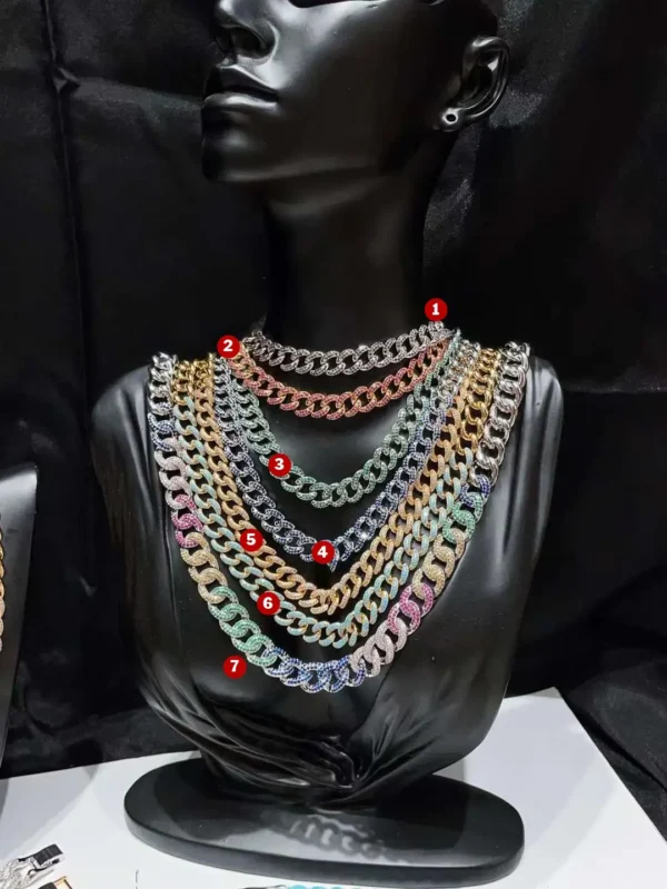 سلسال ملون ستايل الماس