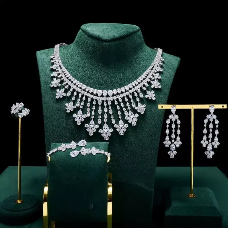 اجمل وارقى تصميمات الالماس مطلية ذهب مرصعة باحجار الزيركون