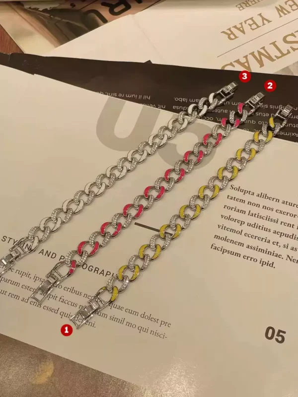 اسواره ستايل الفضه ملونه