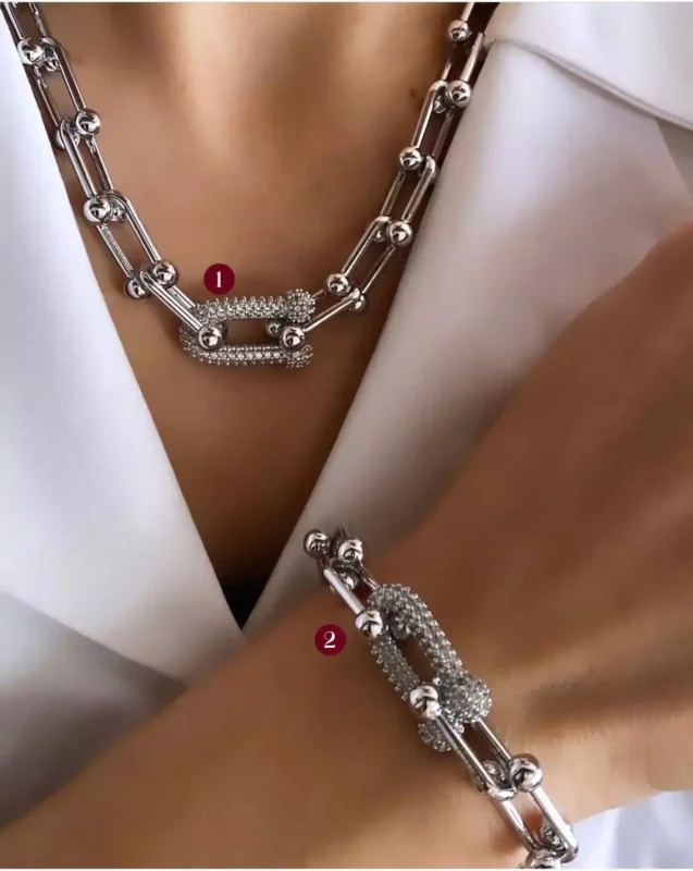 سلسال مطلي روديوم وبلاتنيوم