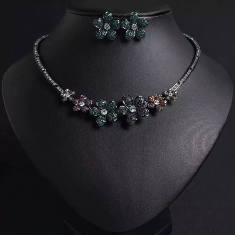 طقم سهره ستايل The diamonds girl مرصع بالالماس الصناعي عالي الجودة أناقة سيدات السعودية اكسسوارات