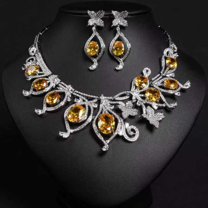 طقم سهره ستايل The DiamondsGirl المرصع بالزريكون أناقة سيدات السعودية اكسسوارات