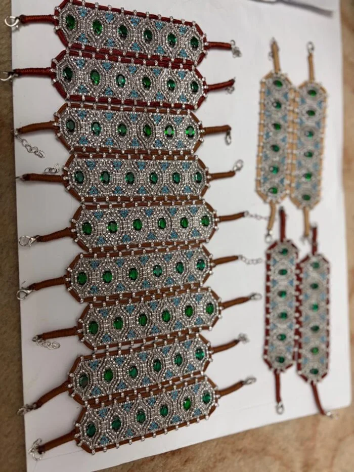 اساور مرصعة بالماركيز hande made صناعة لبنانية سوبر ماستر